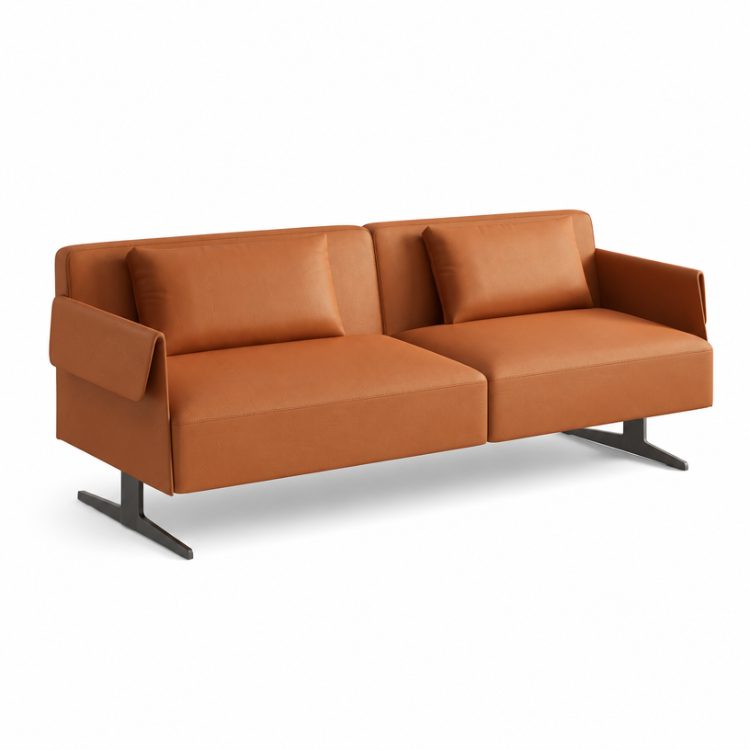 Modern L-Shaped Sectional Sofa with Chaise and Wood with Sleek Frame for Hotel Suite Luxury Apartment detail 1