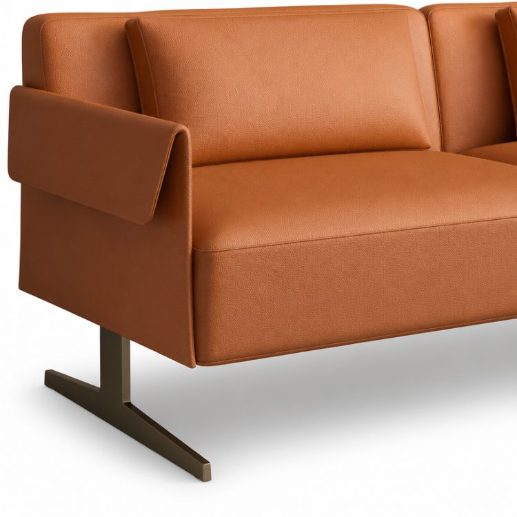 Modern L-Shaped Sectional Sofa with Chaise and Wood with Sleek Frame for Hotel Suite Luxury Apartment detail 5