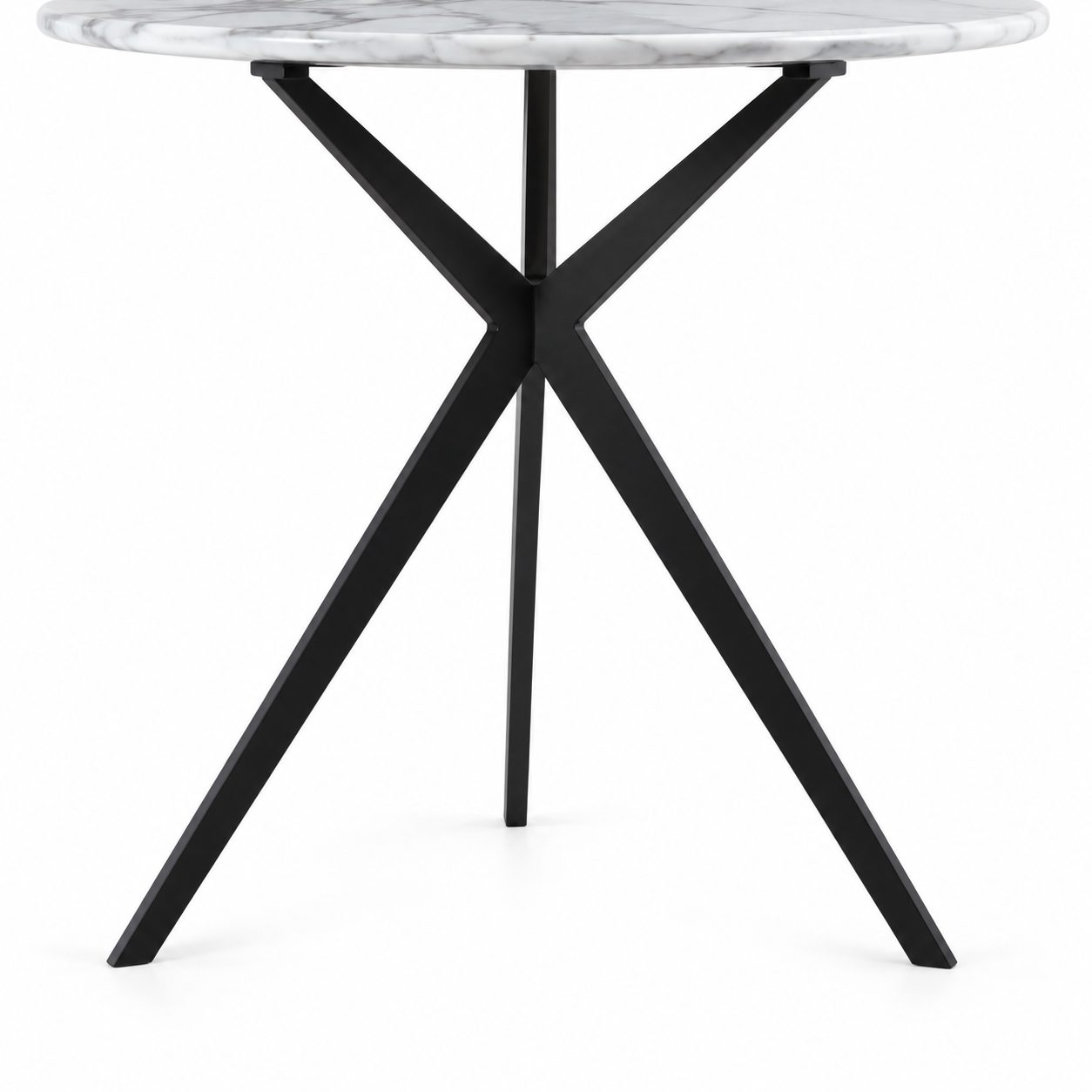 Cheap Hotel Table Furniture Small Bed Side Table Black Metal Base Stone Top Coffee Table Leisure Facility detail 4