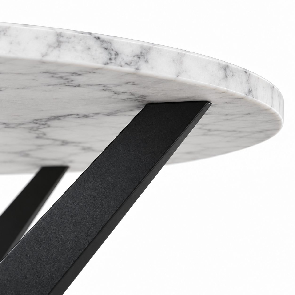 Cheap Hotel Table Furniture Small Bed Side Table Black Metal Base Stone Top Coffee Table Leisure Facility detail 5