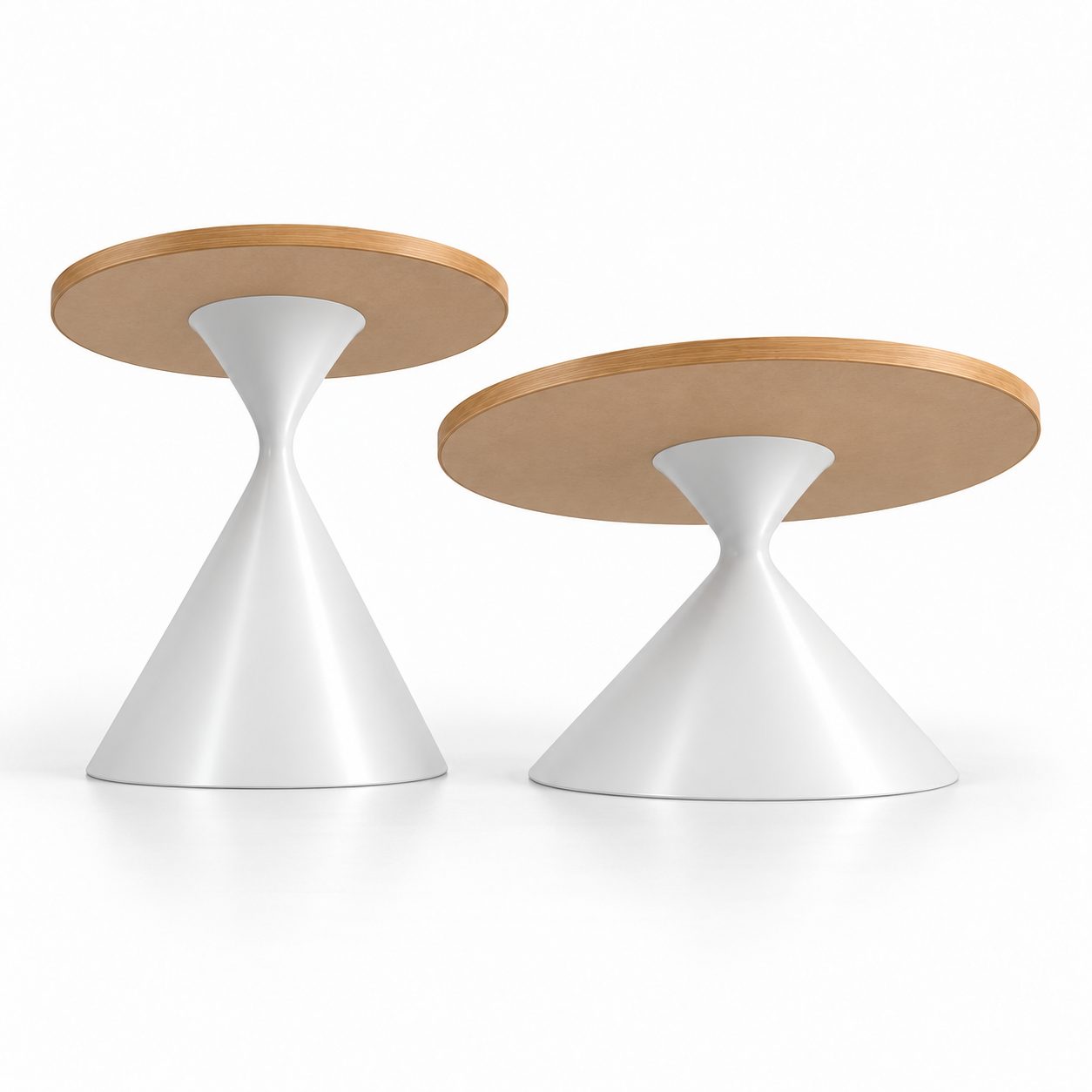 Modern Minimalist Wooden Coffee Table with MDF Top and Metal Frame Round Design for Living Room Home Furniture detail 2