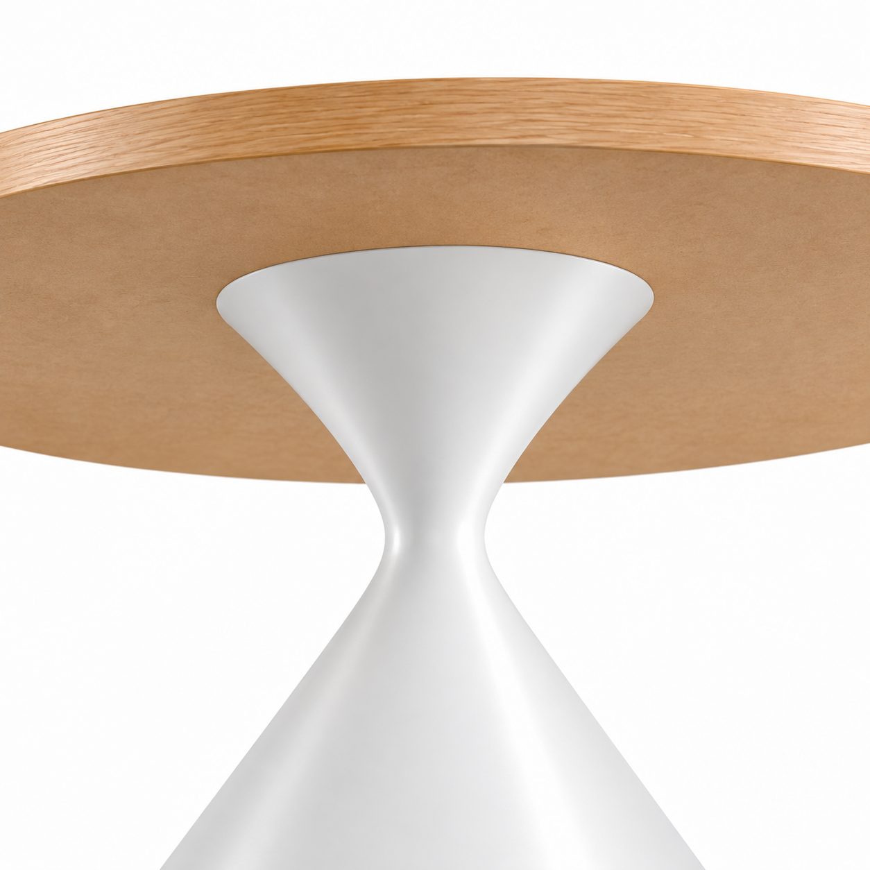 Modern Minimalist Wooden Coffee Table with MDF Top and Metal Frame Round Design for Living Room Home Furniture detail 4