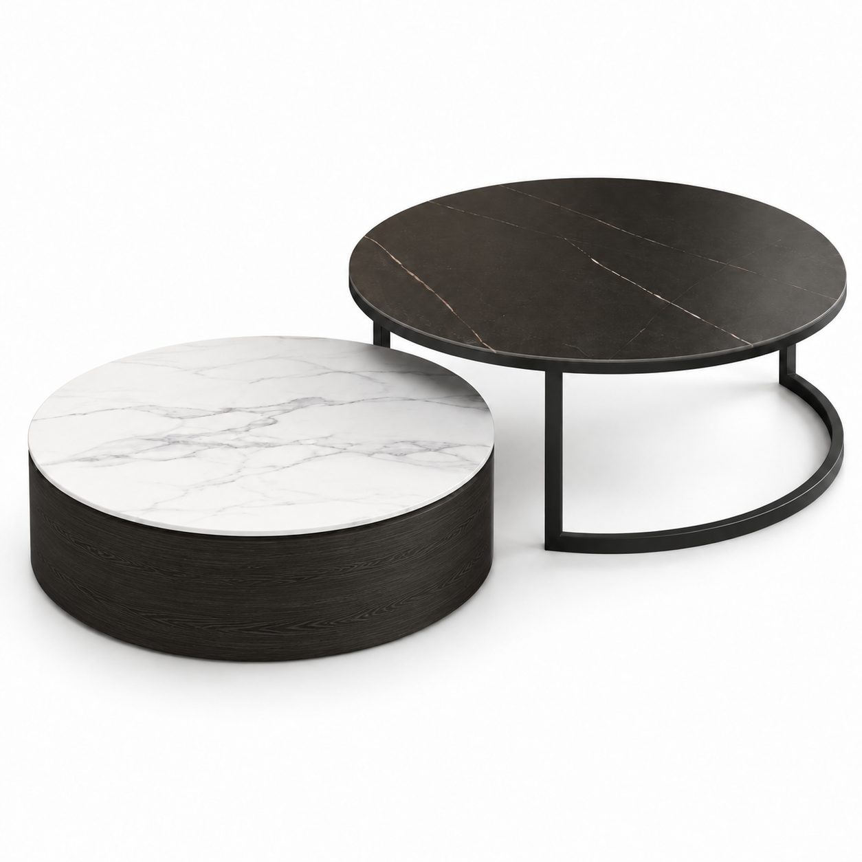 Modern Simple Design Italian Style Round Coffee Table Small Elegant Design for Home Decor detail 1