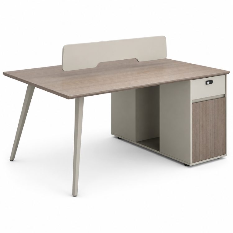Modern Screen 2 4 People Computer Employee Desk Card Seat Staff Desk and Chair Combination Furniture detail 3