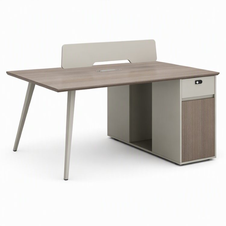 Modern Screen 2 4 People Computer Employee Desk Card Seat Staff Desk and Chair Combination Furniture detail 4