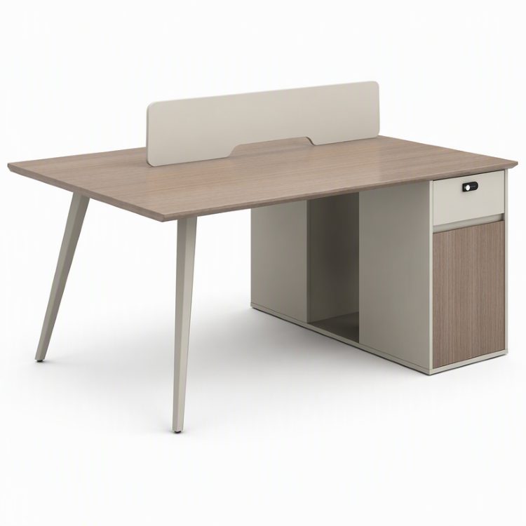 Modern Screen 2 4 People Computer Employee Desk Card Seat Staff Desk and Chair Combination Furniture detail 5