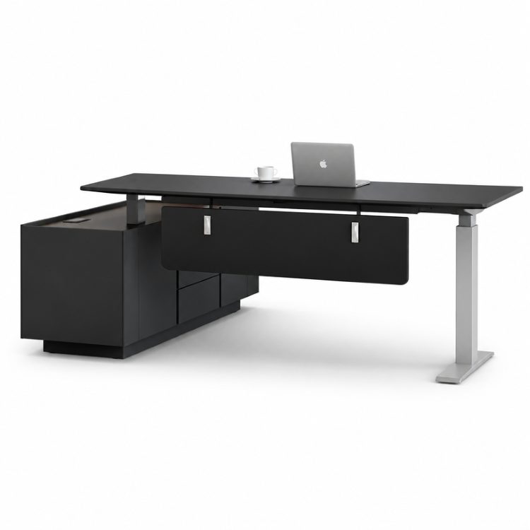 Modern Luxury CEO Office Desk Large Executive Manager Desk High End Computer Desk Office Furniture With Drawer Cabinet detail 2