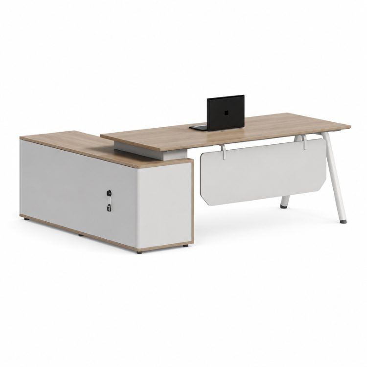 Modern L Shape Ergonomic Office Desk High End Executive Office Desk Ceo Boss Wooden Office Table detail 1