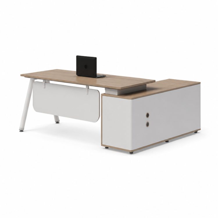 Modern L Shape Ergonomic Office Desk High End Executive Office Desk Ceo Boss Wooden Office Table detail 2