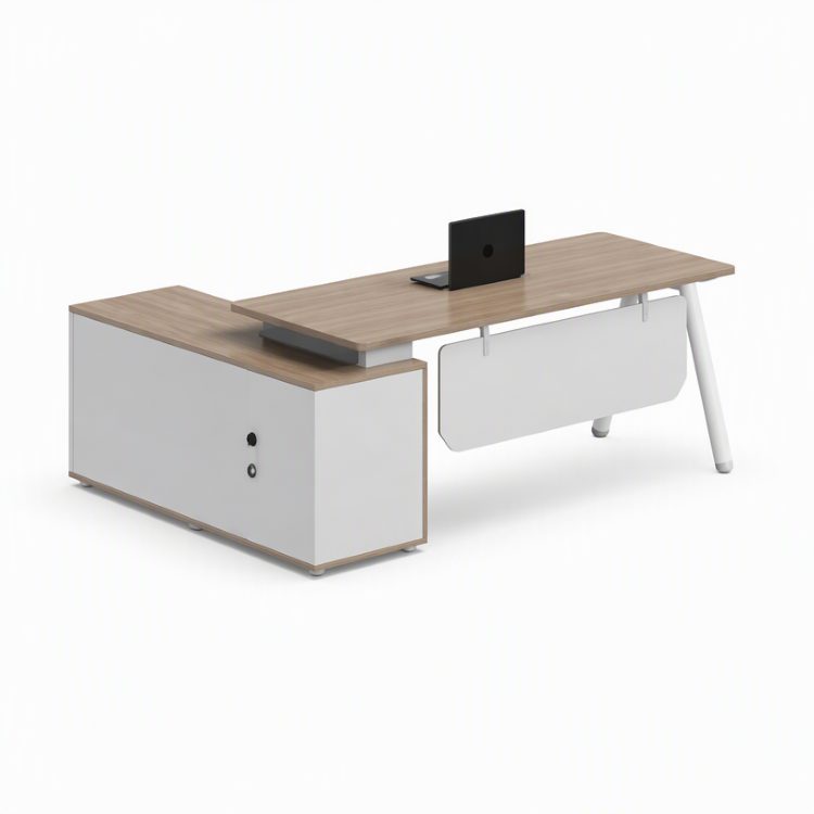 Modern L Shape Ergonomic Office Desk High End Executive Office Desk Ceo Boss Wooden Office Table detail 3