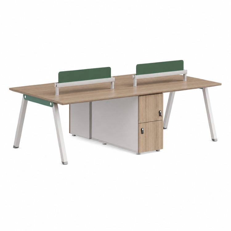 Modern High Quality Modular Extendable Wooden Office Desk 2-4 People Commercial Use Workstation Furniture GENOVA detail 2