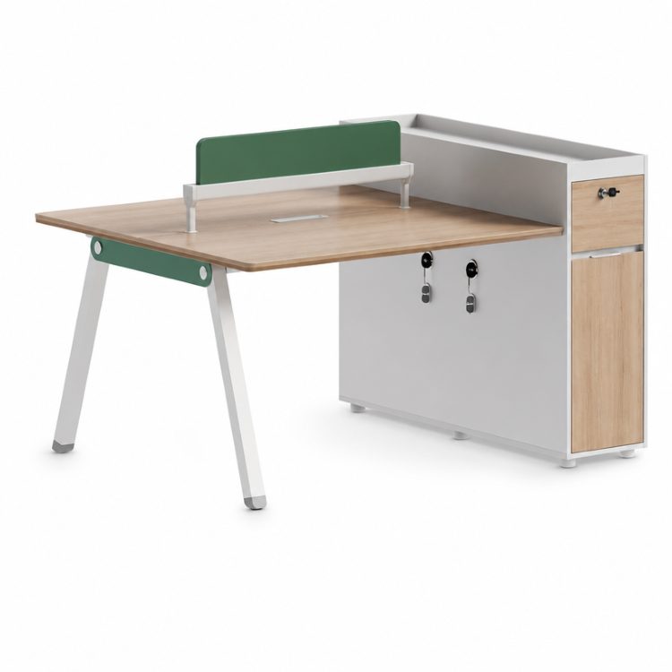 Modern Open Work Station Cubicle 2 Person Workstation Desk Melamine-E1 Material Extendable Modular Design for Commercial Use detail 1