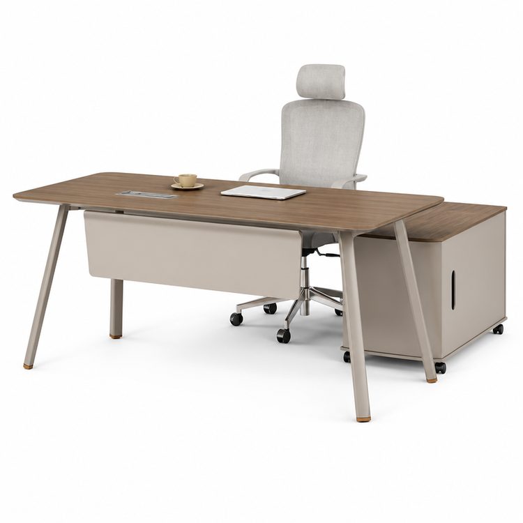 Customized Elegant Modern Wooden Executive Office Desk Classic Office Table for Boss or President Furniture detail 2