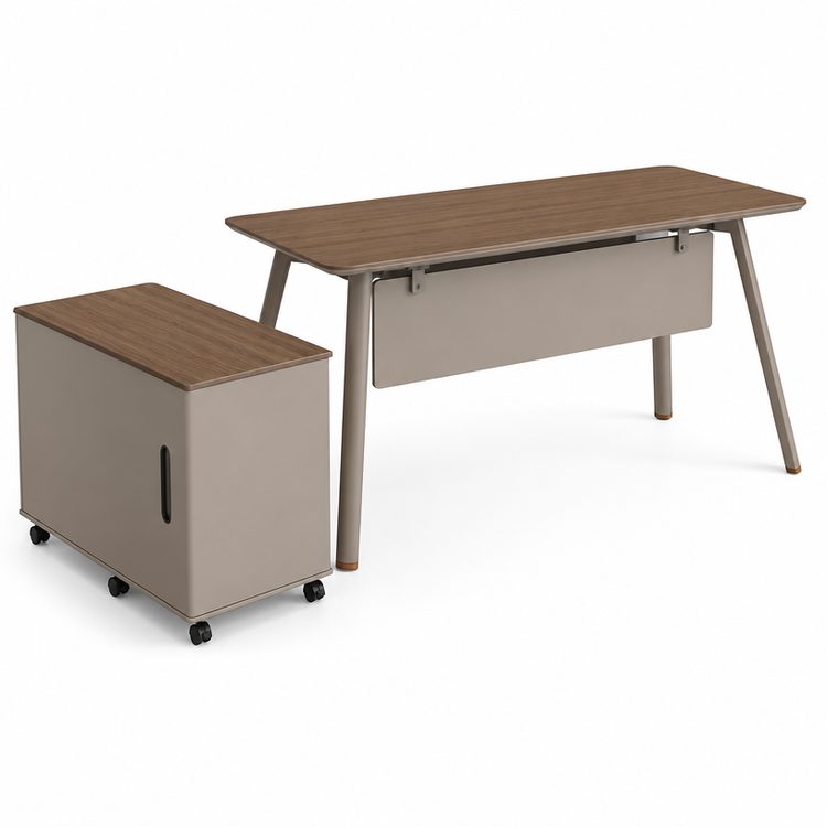 Customized Elegant Modern Wooden Executive Office Desk Classic Office Table for Boss or President Furniture detail 3