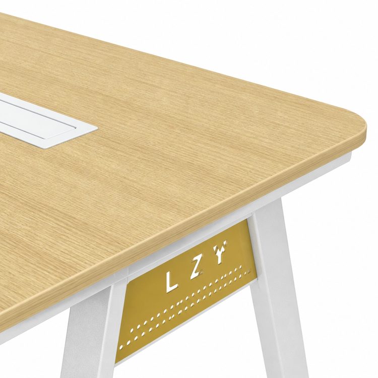 Modern Minimalist E0 Oak Boss Desk Combo Executive Manager Work Table with Storage Cabinet & Office Chair detail 3