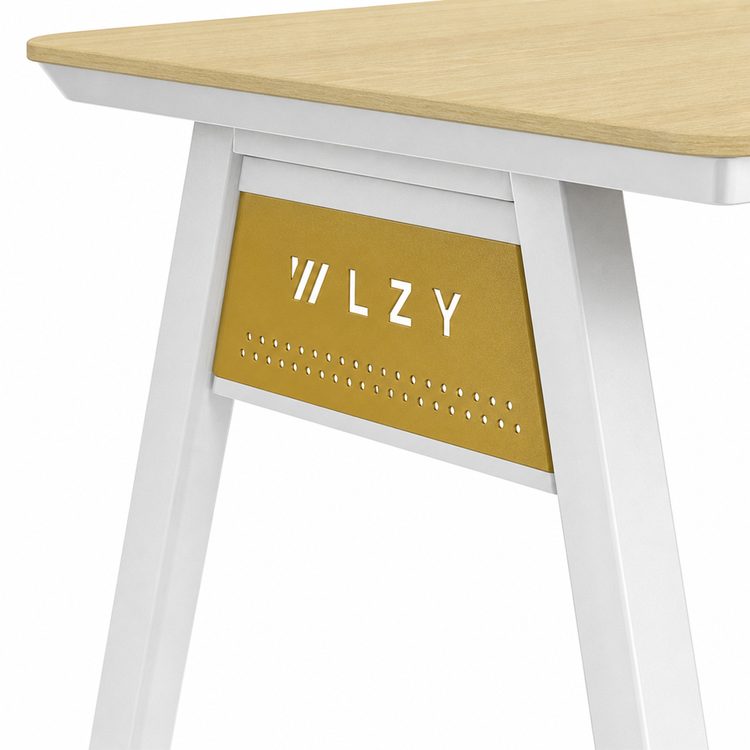 Modern Minimalist E0 Oak Boss Desk Combo Executive Manager Work Table with Storage Cabinet & Office Chair detail 5