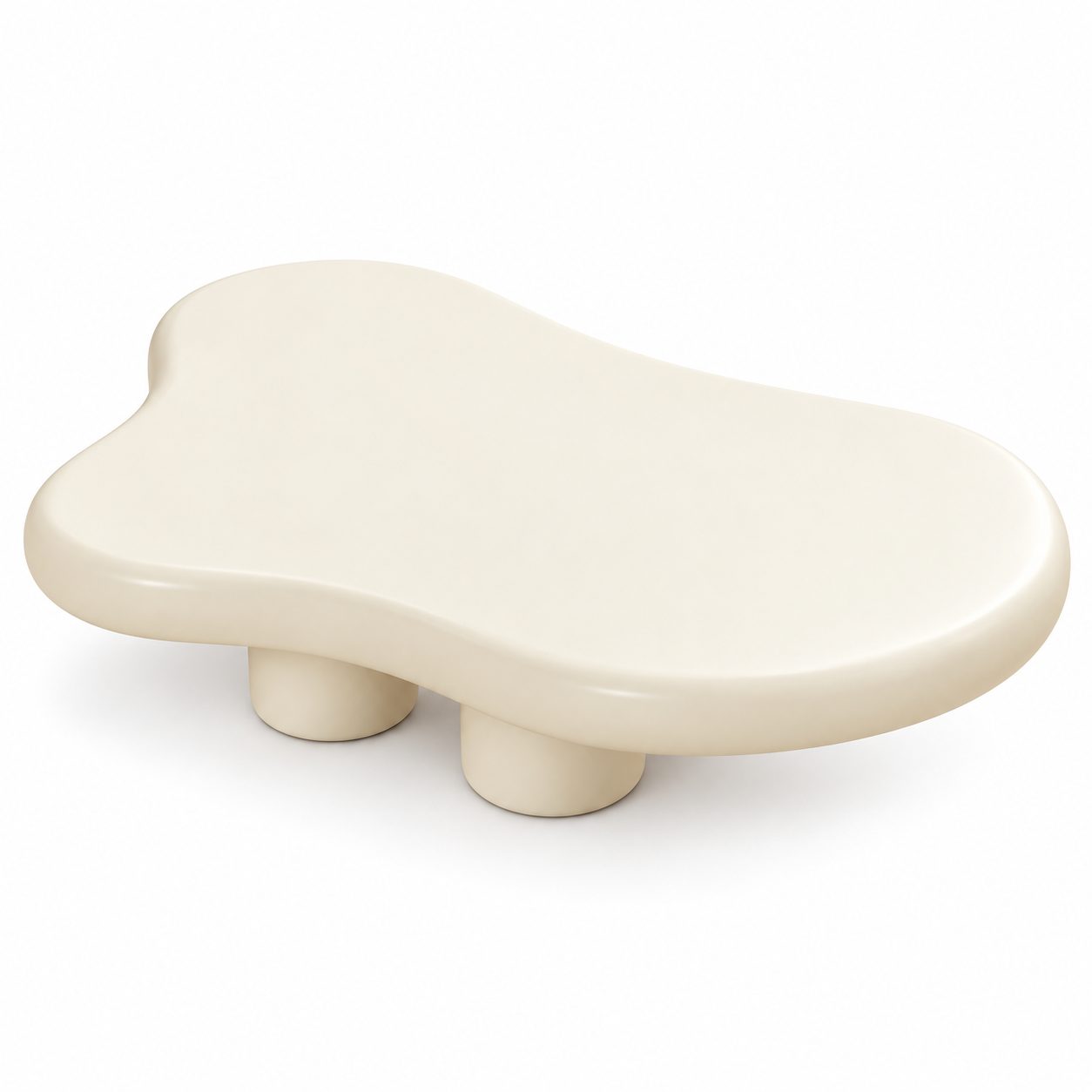 Modern Small Apartment Sofa Center Table Cream Color Cloud Style Design Coffee Table Side Table for Living Room Home Furniture detail 1