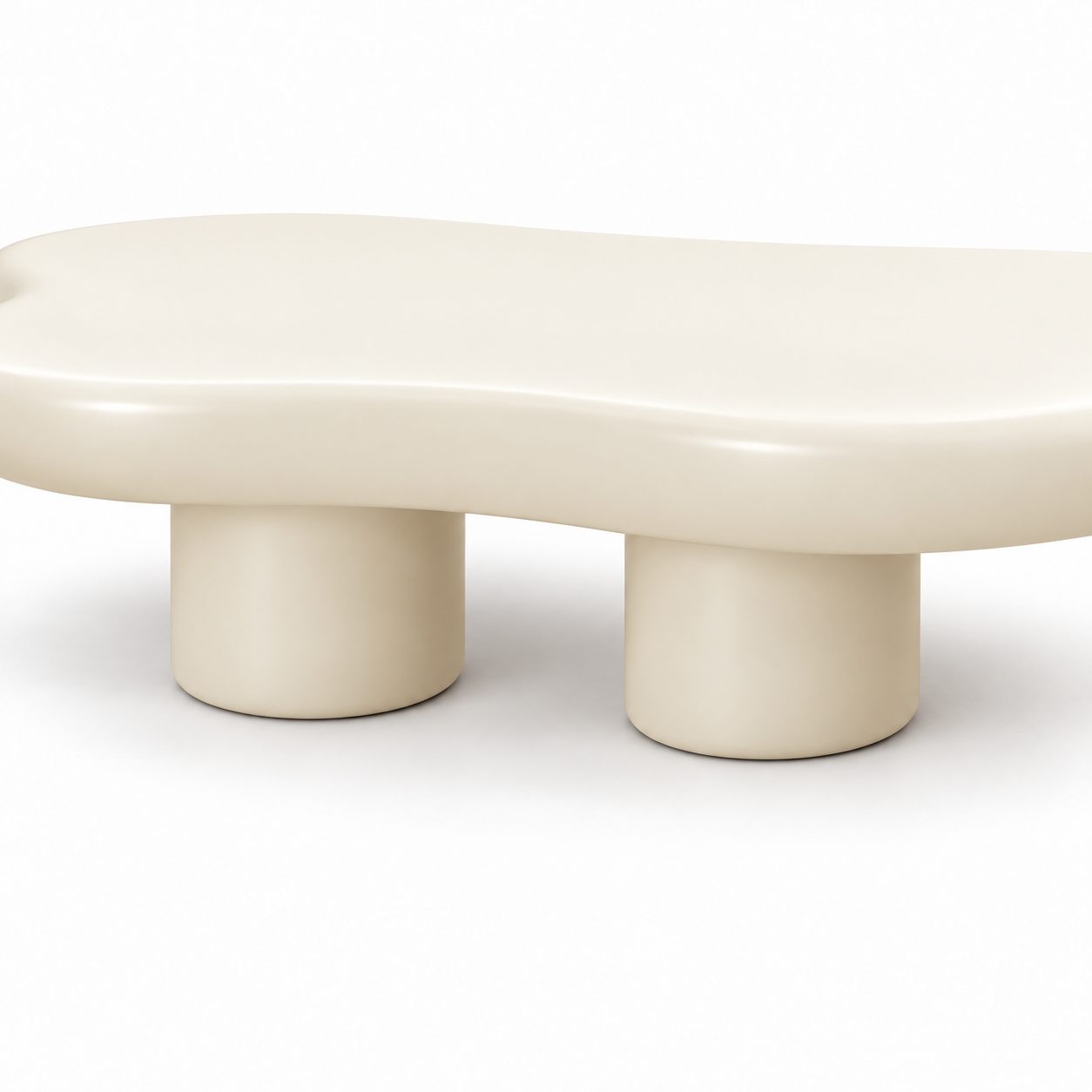 Modern Small Apartment Sofa Center Table Cream Color Cloud Style Design Coffee Table Side Table for Living Room Home Furniture detail 2