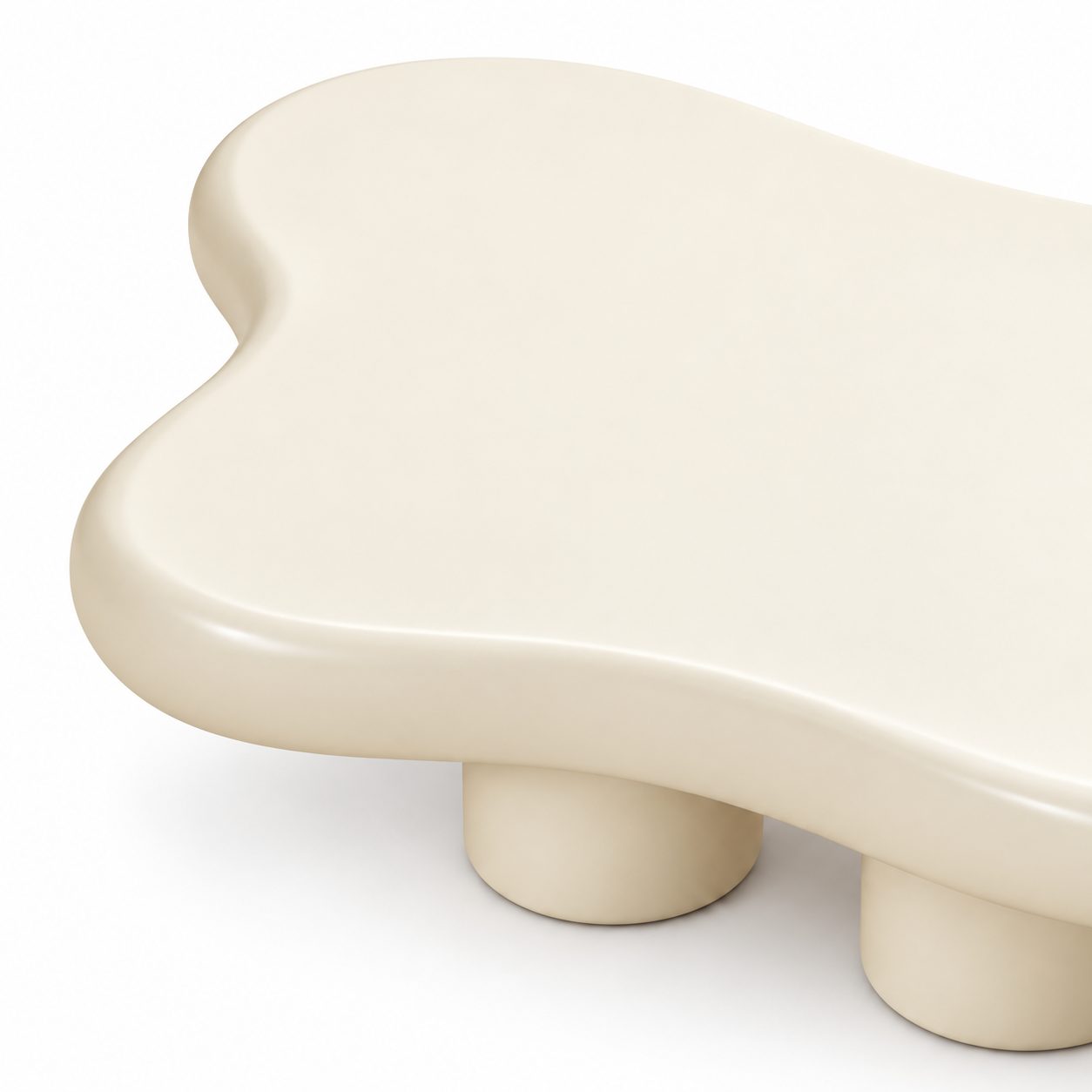 Modern Small Apartment Sofa Center Table Cream Color Cloud Style Design Coffee Table Side Table for Living Room Home Furniture detail 5