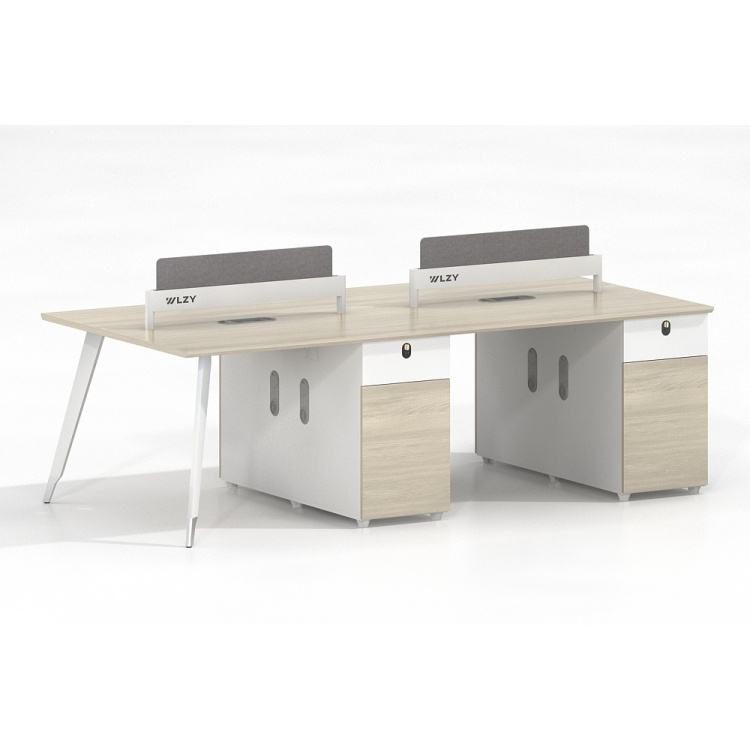 Office Cubicle Workstation Work Computer Desk Modern Wooden Employee Seat Partition Station Staff Table Furniture Set Wholesale detail 3