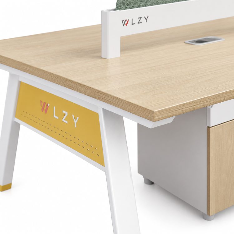 Modern Minimalist Staff Desk Chair Set Office Partition Cubicle 2/4/6 Person Modular Workstation Computer Staff Office Desk detail 1