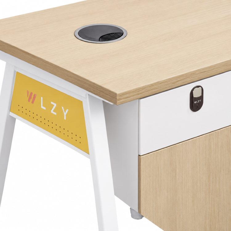 Modern Minimalist Staff Desk Chair Set Office Partition Cubicle 2/4/6 Person Modular Workstation Computer Staff Office Desk detail 3