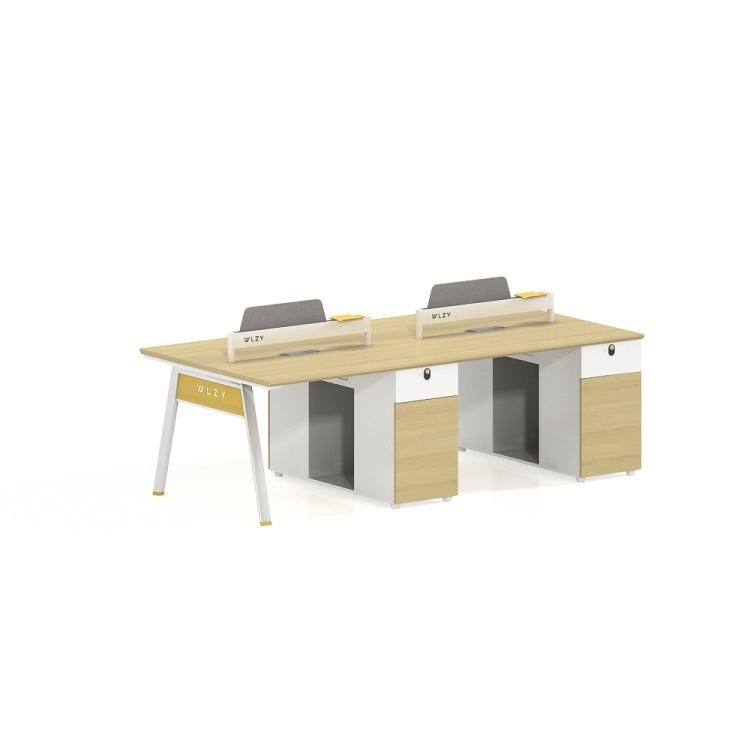 Modern Minimalist Staff Desk Chair Set Office Partition Cubicle 2/4/6 Person Modular Workstation Computer Staff Office Desk detail 4