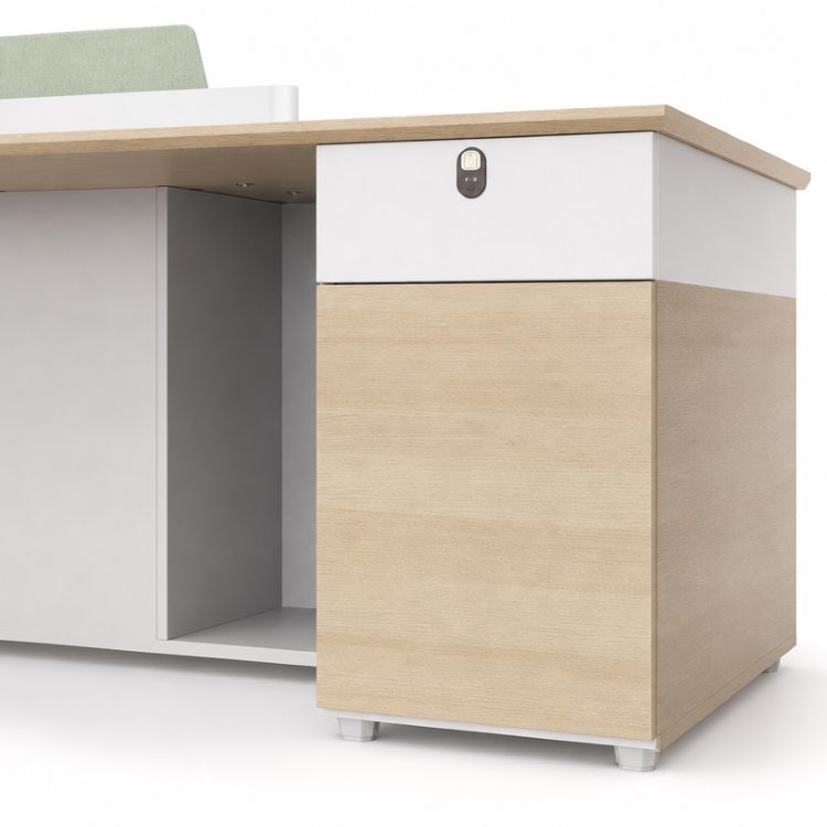 Modern Minimalist Staff Desk Chair Set Office Partition Cubicle 2/4/6 Person Modular Workstation Computer Staff Office Desk detail 5