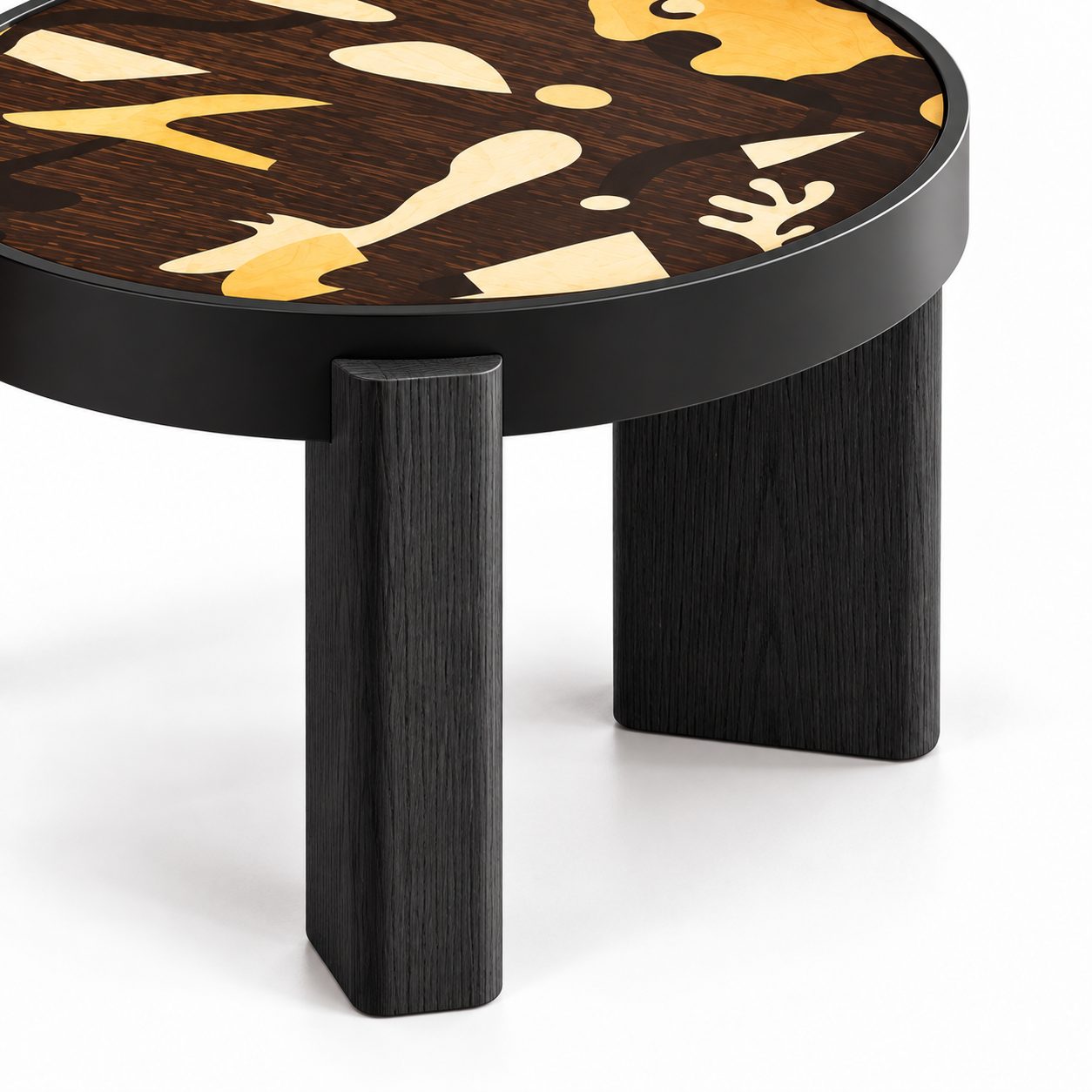 Creative Designer Italian Minimalist Coffee Table Combination for Home Living Room High-end Antique Circular Coffee Table detail 3