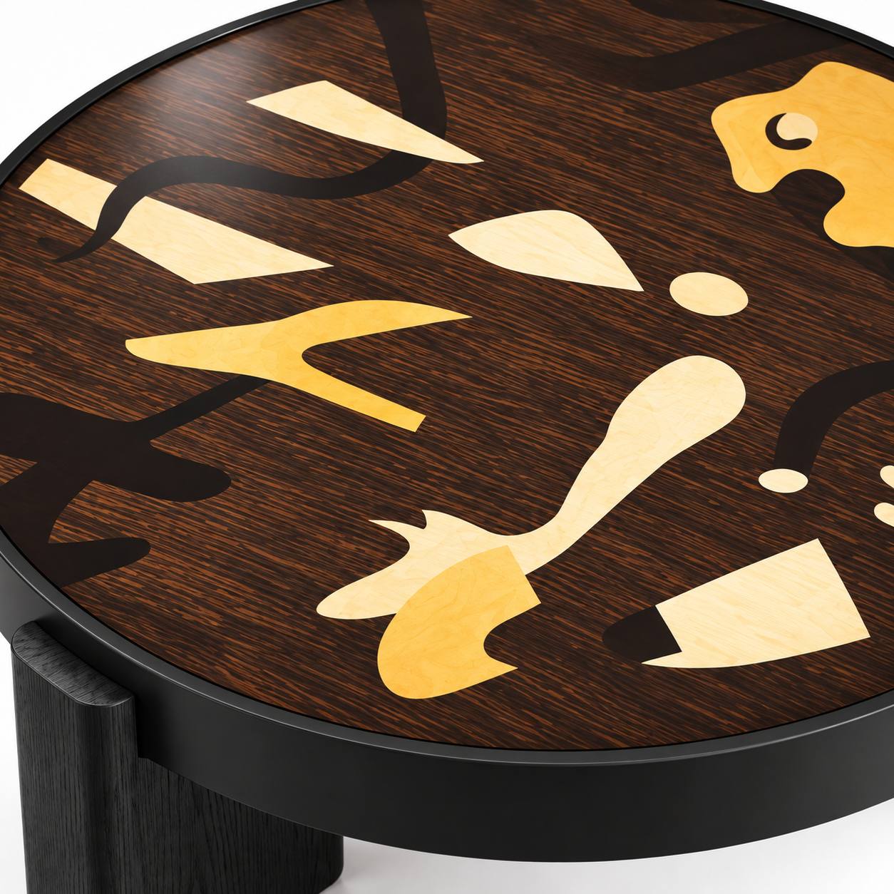 Creative Designer Italian Minimalist Coffee Table Combination for Home Living Room High-end Antique Circular Coffee Table detail 6