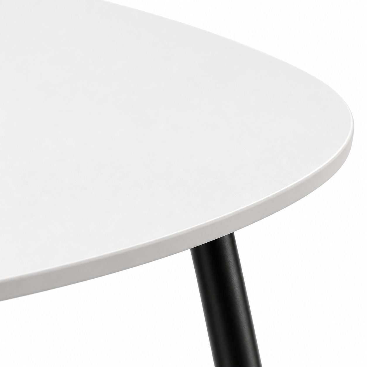 Modern Luxury White & Black MDF Coffee Table and End Tables with Durable Powder Coated Metal Frame detail 5