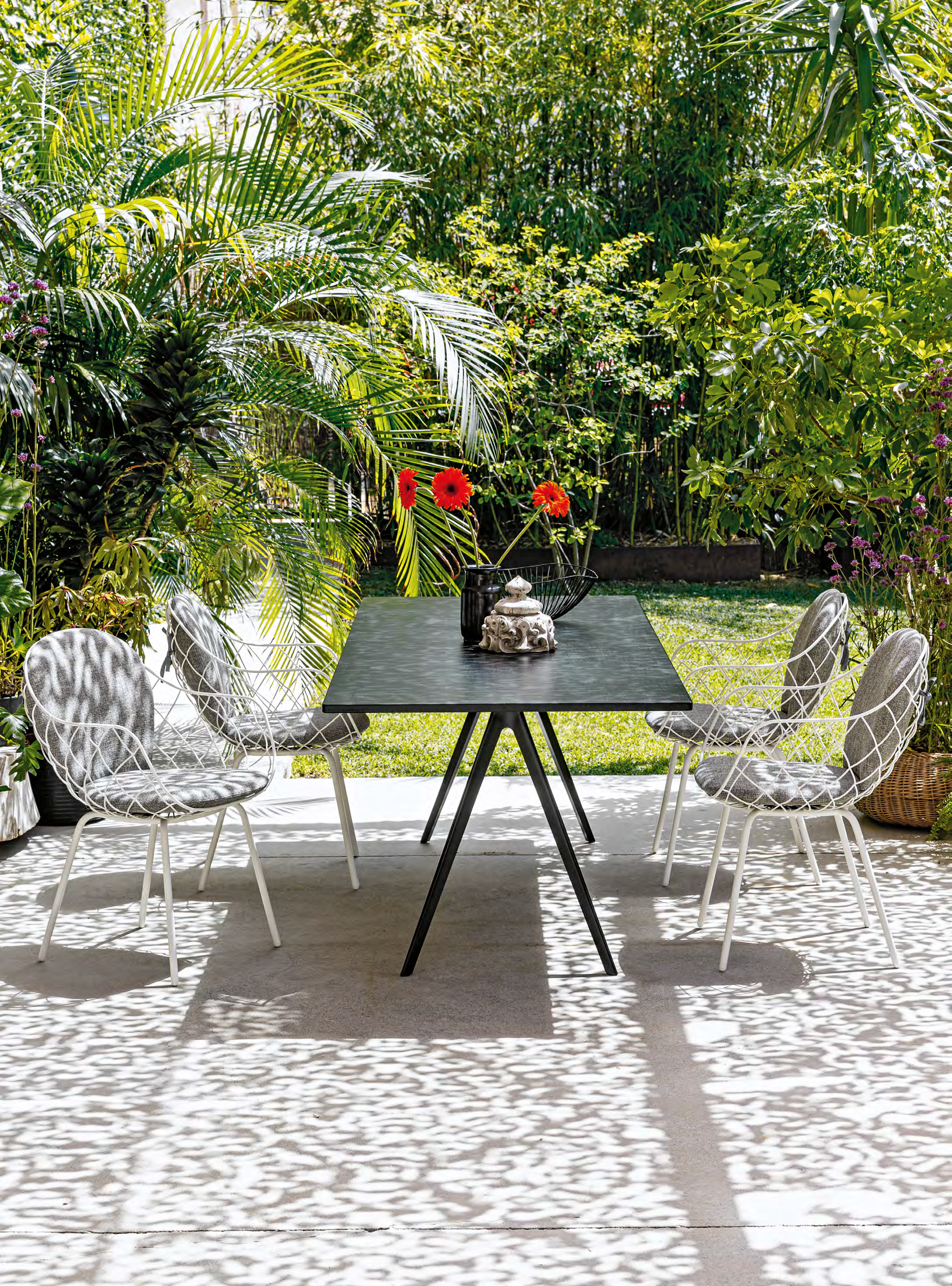 Weather-resistant outdoor benches for city parks