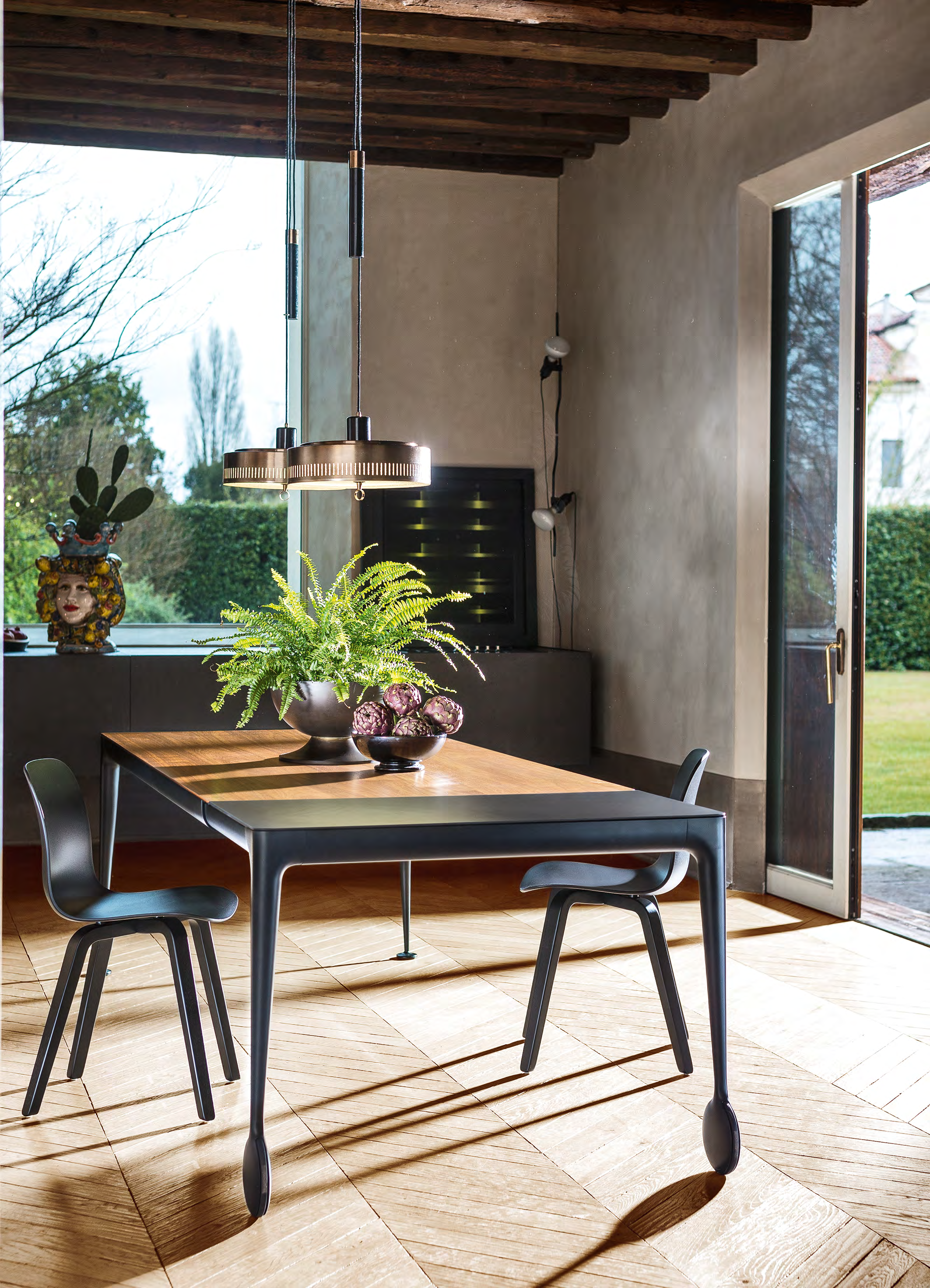 Durable teak garden dining set for urban spaces