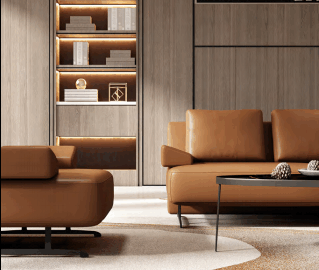 Modern open-plan office with stylish workstation dividers