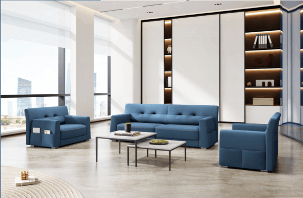 Modern office interior with sleek office drawer cabinets