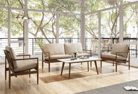 Modern office workstation pods in an open-plan office