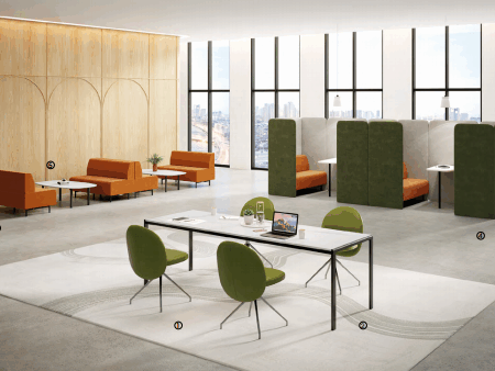 Diagram showing different types of office partition walls