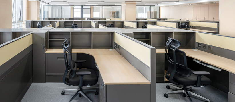 Close-up of durable office dining table surface