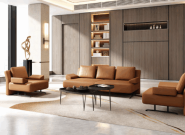 Modern office space with modular desks