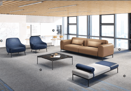 People discussing an office layout