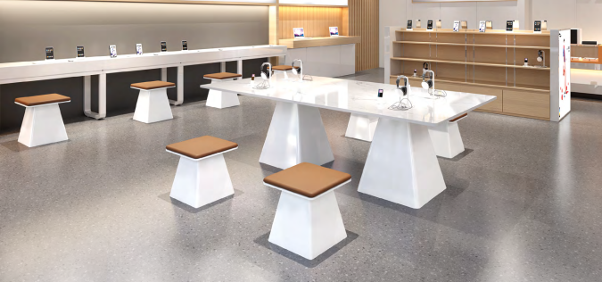 Office partition being easily moved on casters by a person