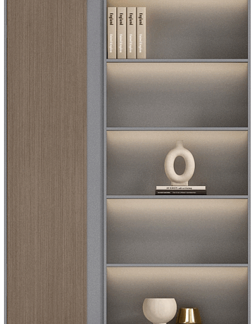 Modular office shelving units configured for space efficiency