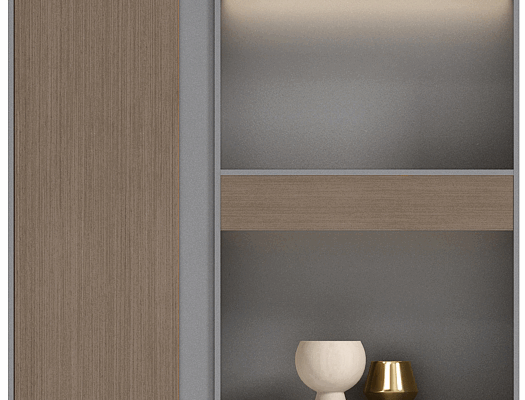 Modern open office space with mobile partitions creating flexible zones