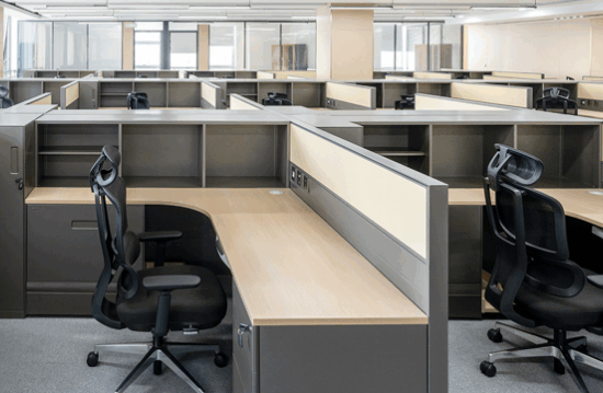 Stylish office leather chair in a modern European office setting